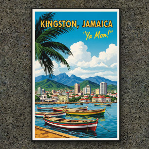 poster de viagens Vintage Jamaica dos anos 60