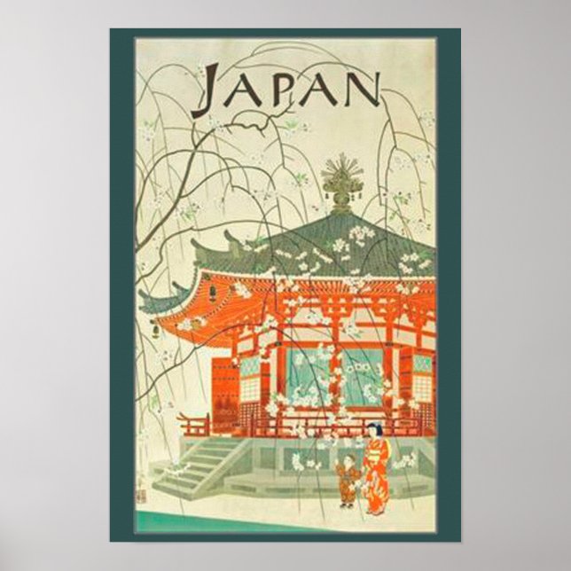 Poster de viagens Vintage Japonês (Frente)