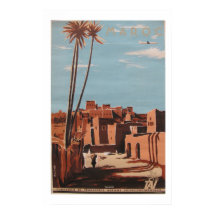 Poster de viagens Vintage Maroc