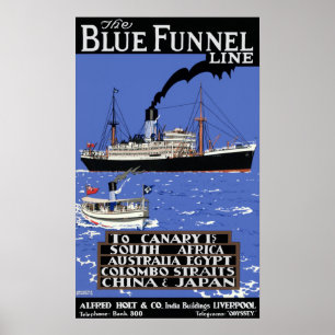Poster de viagens VINTAGE MERCHANT LINER