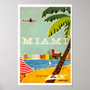 Poster de viagens Vintage Miami