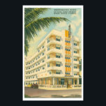 Poster de viagens Vintage Miami Art Deco<br><div class="desc">Um hotel Art Deco - Winterhaven - no Ocean Drive na famosa tira de Miami - da nossa Coleção de Miami Beach</div>