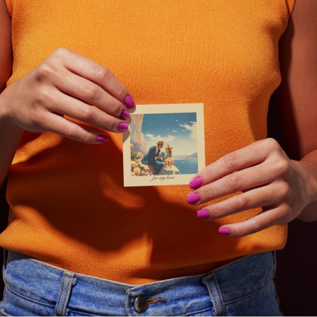 Poster de viagens vintage, Namorados personalizáve (Criador carregado)