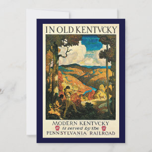 Poster de viagens Vintage NC Wyeth, Antigo Kentuck