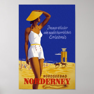 Poster de viagens Vintage Nordsebad Norderney