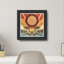 Poster de viagens Vintage Ouro Age