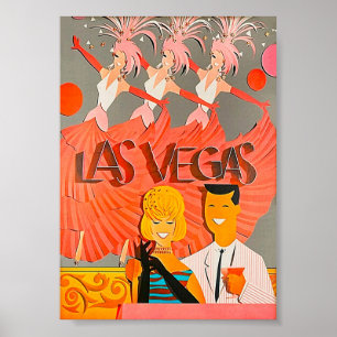 Poster de Viagens vintage Retro de Las Vegas