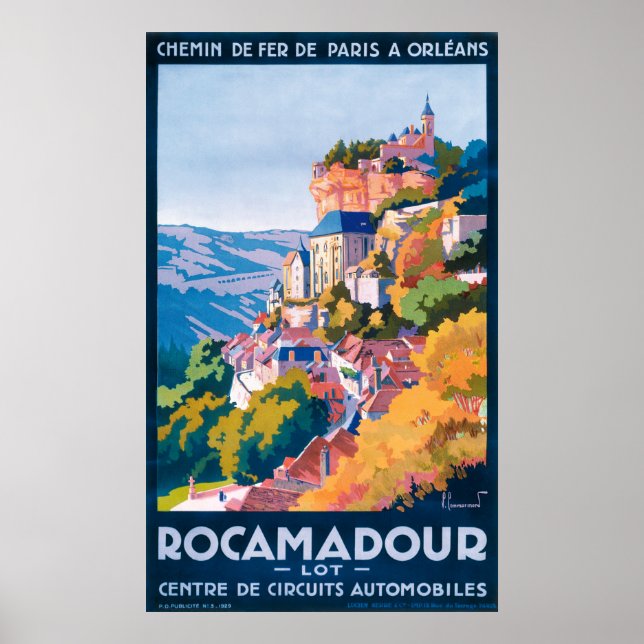 Poster de Viagens vintage Rocamadour (Frente)
