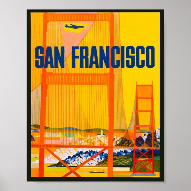 Poster de viagens Vintage San Fancisco (Frente)