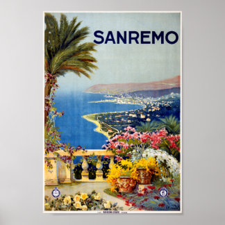 Poster de viagens Vintage San Remo