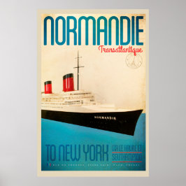 Poster de viagens Vintage Transatlantique