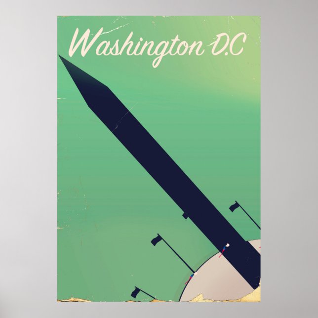 Poster de Viagens vintage Washington D.C (Frente)