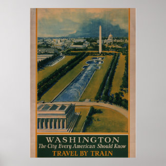 Poster de viagens Vintage Washington DC