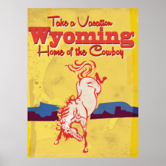 Poster de viagens Vintage Wyoming