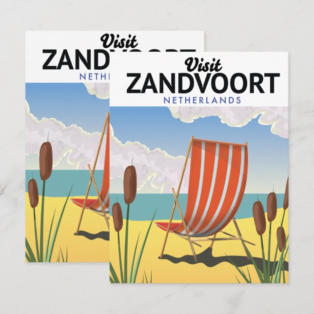 Poster de viagens Zandvoort Países Baixos (Frente/Verso)