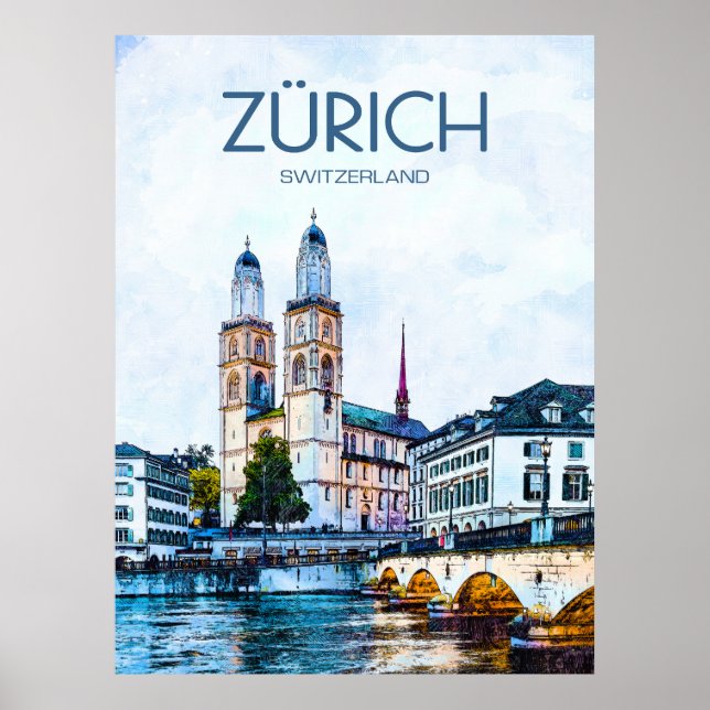 Poster de viagens Zurich (Frente)