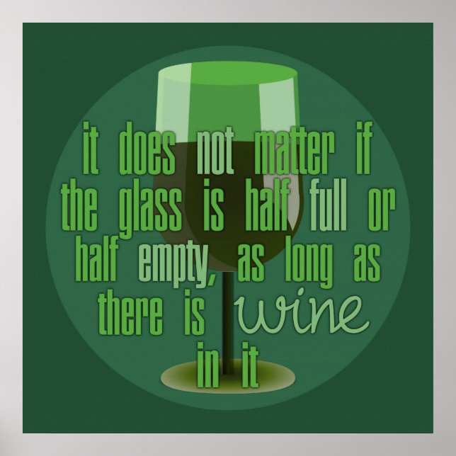 Poster de vidro de vinho (Frente)
