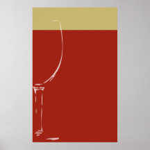 Poster de vidro de vinho