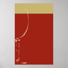 Poster de vidro de vinho