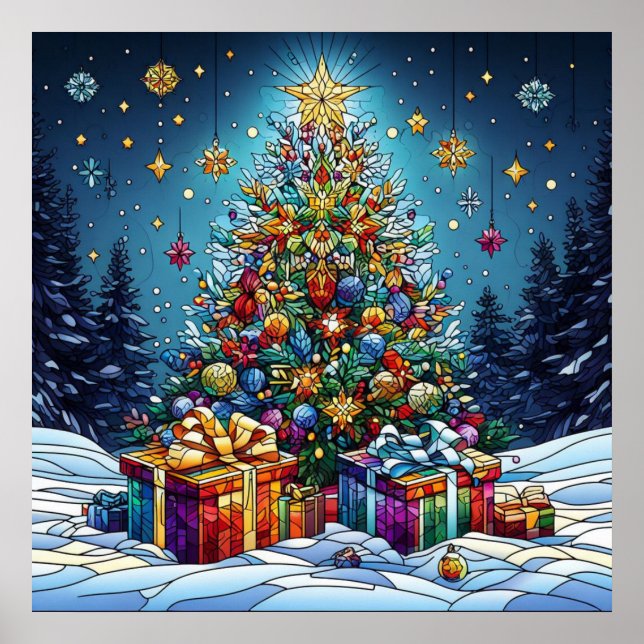 Poster de Vidro Obtido Natal (Frente)