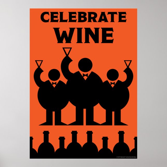 Poster de vinho espumante italiano Prosecco (Frente)