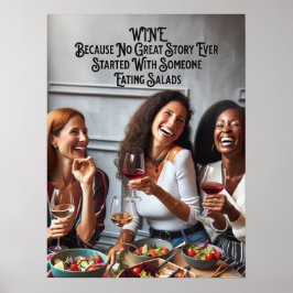 Poster de vinho para mulheres, Arte de Parede de V