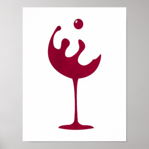 Poster de vinho tinto
