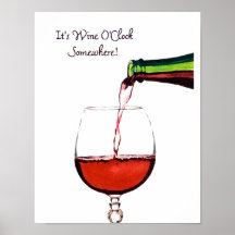 Poster de vinho tinto