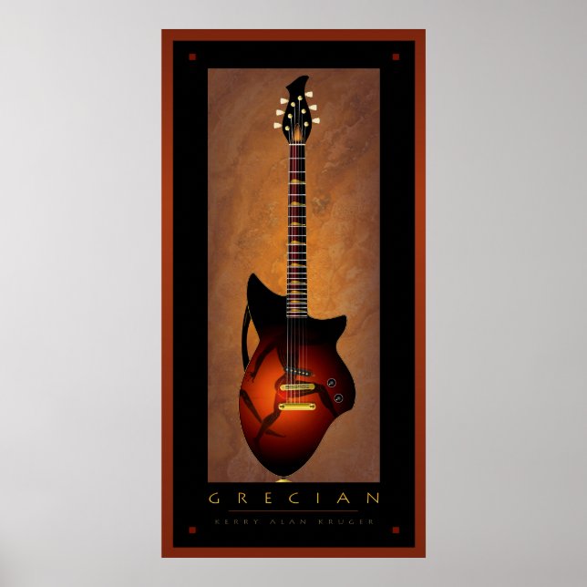 Poster de violão de arte grego KAKruger (Frente)