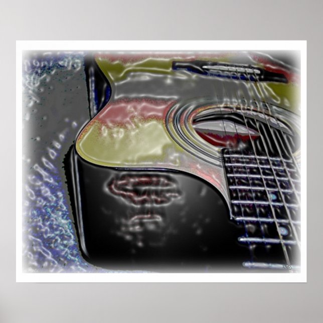 Poster de Violão Dimensionável (Frente)