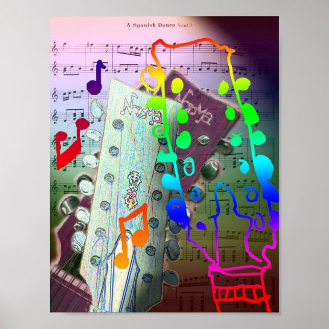 Poster de Violão e Música (Frente)