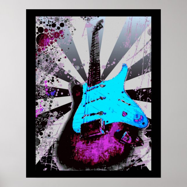 Poster de Violão Elétrico (Frente)