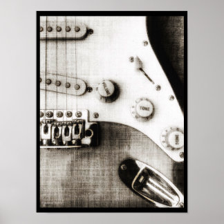 Poster de Violão Elétrico Sketchy