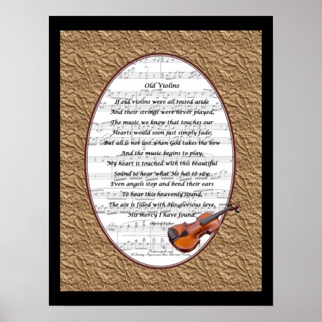 Poster de Violino Antigo (Frente)