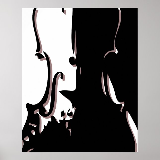 Poster de violino gigante 16x20 (Frente)