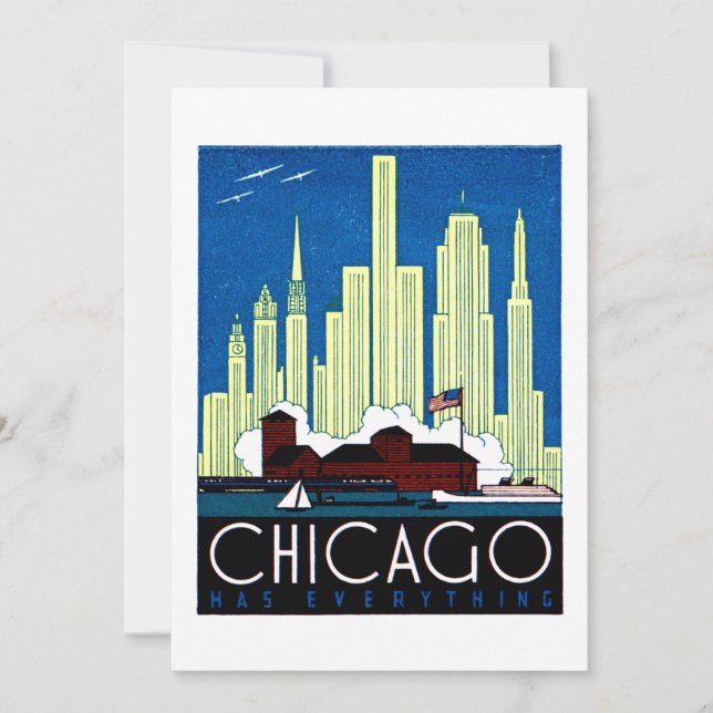poster de Visita de Chicago de 1930 (Frente)