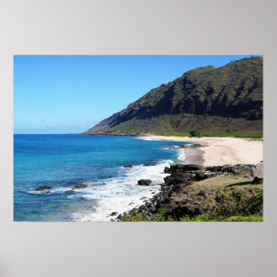 Poster de Vista Cênica da Costa do Havaí