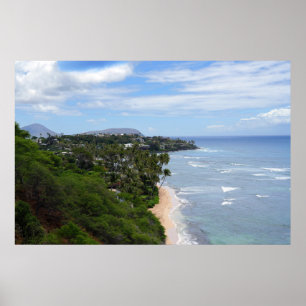 Poster de Vista Cênica da Costa do Havaí