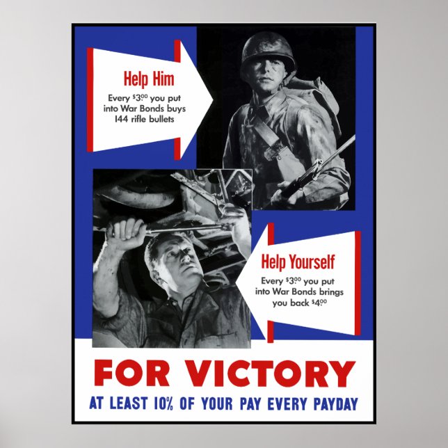 Poster de vitória WW2 — limite (Frente)