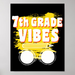 Poster De Volta À 7 Da Escola Vibes Camisa No Primeiro Di