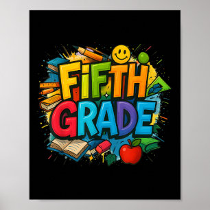 Poster De Volta À Equipe Do Quinto Ano Feliz Primeiro Dia