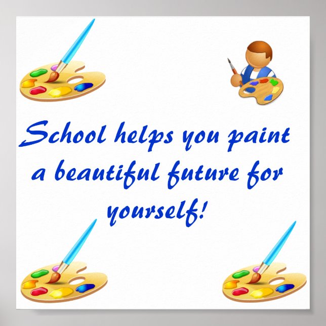 Pôster De volta à escola. (Frente)