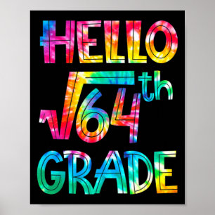 Poster De volta à escola, 8.ª Raiz Quadrada do 64 Ki de M