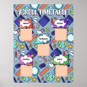 Poster De volta à escola. CALENDÁRIO DA ESCOLA