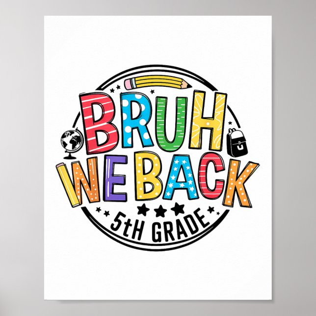 Poster De Volta à Escola Cara, Voltamos! 5º Ano, Primeiro (Frente)
