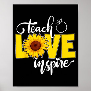 Poster De Volta à Escola Ensine Amor Inspire Professores