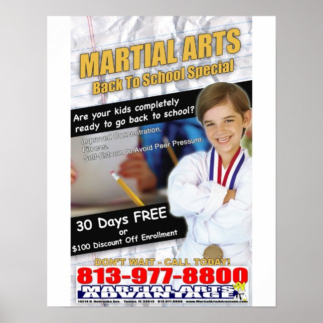 Pôster de volta à escola especial (Frente)