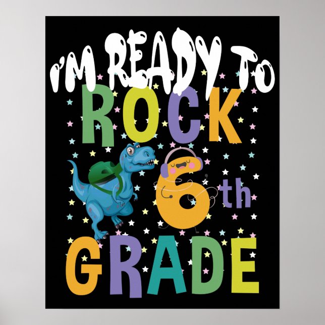 Poster De Volta à Escola Estou Pronto Para Balançar 6º An (Frente)
