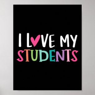 Poster De Volta À Escola Eu Amo Meus Estudantes Professor