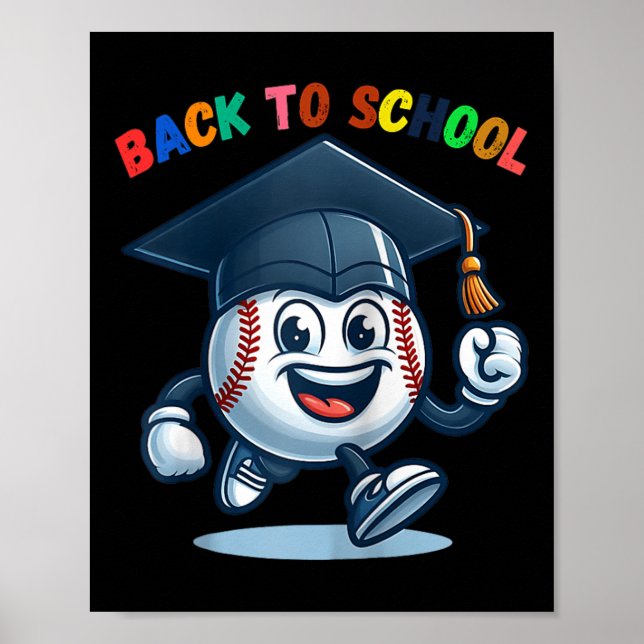 Poster De Volta À Escola Maçã Engraçada De Maçã Para Cria (Frente)